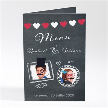 Menu mariage photobooth