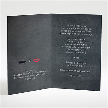 Menu mariage photobooth - Menu ouvert