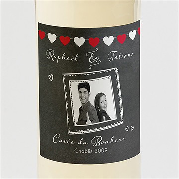 Etiquette de bouteille mariage photobooth