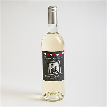 Etiquette de bouteille mariage photobooth - Mise en situation