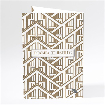 Menu mariage années folles - Dos du menu