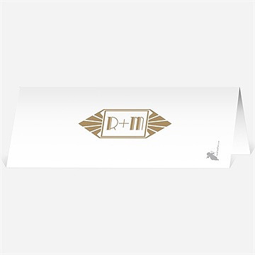 Marque-place mariage années folles - Dos du marque-place