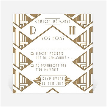 Carton réponse mariage années folles