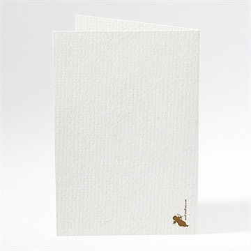 Menu mariage imitation cadre or - Dos du menu