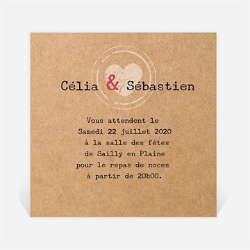 Carton d'invitation mariage l'instant magique