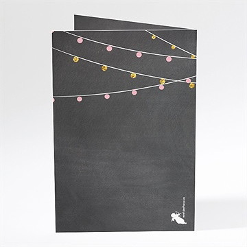 Menu mariage ardoise élégante et étiquettes - Dos du menu