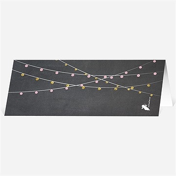 Marque-place mariage ardoise élégante et étiquettes - Dos du marque-place