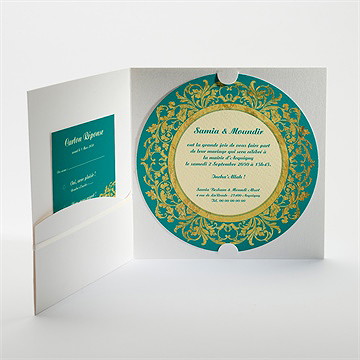Faire-part mariage byzantin - Intérieur de la pochette