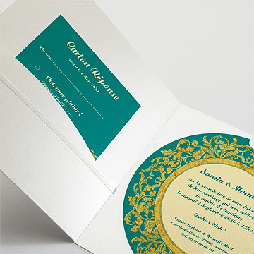 Faire-part mariage byzantin - Détail du faire-part