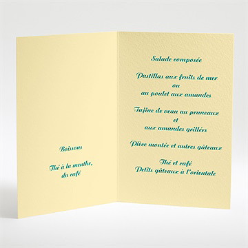 Menu mariage byzantin - Menu ouvert