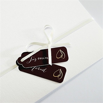 Faire-part mariage mille et une nuits - Détail de la pochette