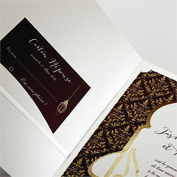 Faire-part mariage mille et une nuits - Détail du faire-part