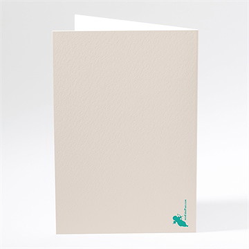 Menu mariage photo et vert pastel - Dos du menu