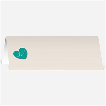 Marque-place mariage photo et vert pastel