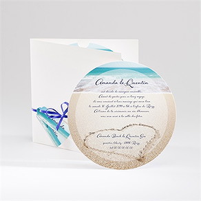 Faire-part mariage rêve de plage
