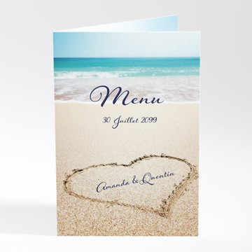 Menu mariage rêve de plage