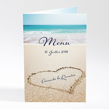 Menu mariage rêve de plage