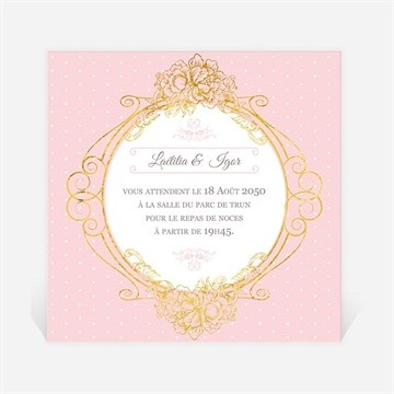 Carton d'invitation mariage joli macaron