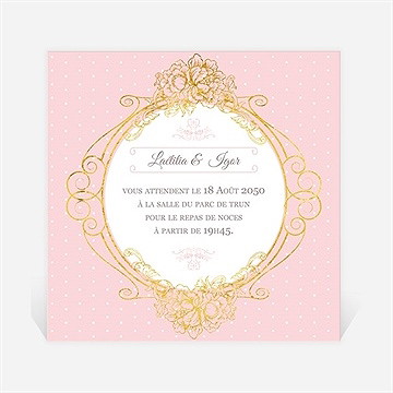 Carton d'invitation mariage joli macaron