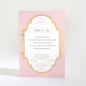 Remerciement mariage joli macaron - Dos de la carte