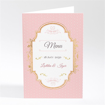 Menu mariage joli macaron