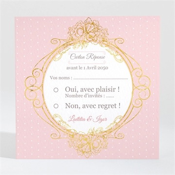 Carton réponse mariage joli macaron
