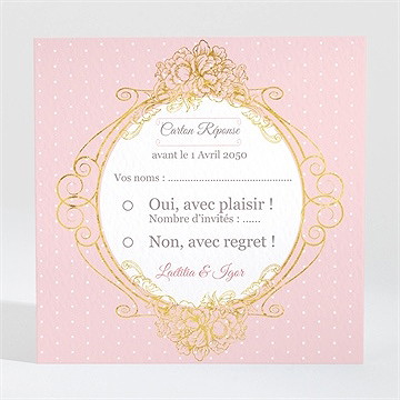 Carton réponse mariage joli macaron