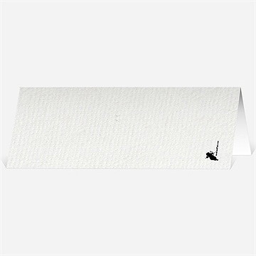 Marque-place mariage univers végétal et papillons - Dos du marque-place