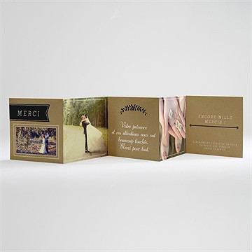 Remerciement mariage black chic - Intérieur du carton de remerciement