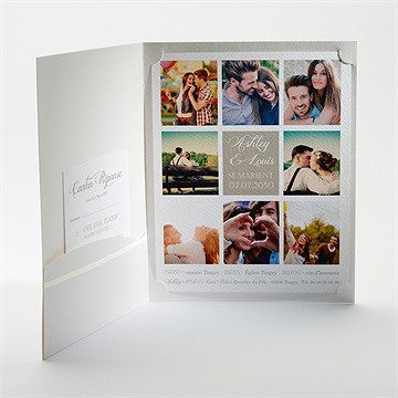 Faire-part mariage notre annonce en photos - Intérieur de la pochette