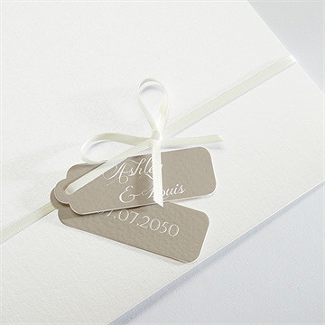 Faire-part mariage notre annonce en photos - Détail de la pochette