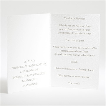 Menu mariage notre annonce en photos - Menu ouvert