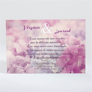 Remerciement mariage eclosion - Dos du faire-part