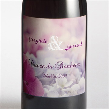 Etiquette de bouteille mariage eclosion