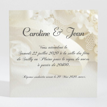 Carton d'invitation mariage organza