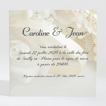 Carton d'invitation mariage organza