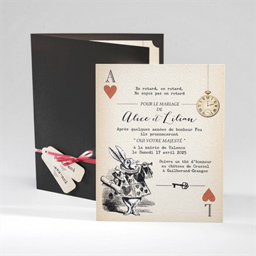 Faire-part mariage atout coeur