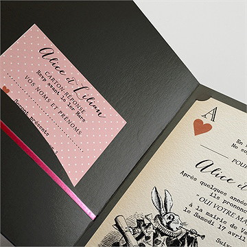 Faire-part mariage atout coeur - Détail du faire-part