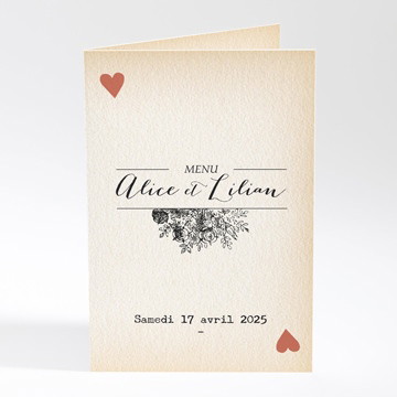 Menu mariage atout coeur