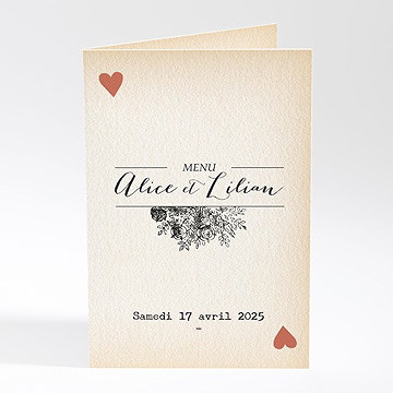 Menu mariage atout coeur