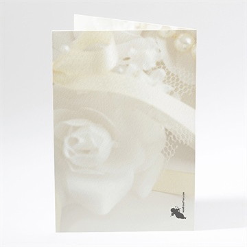 Menu mariage organza - Dos du menu