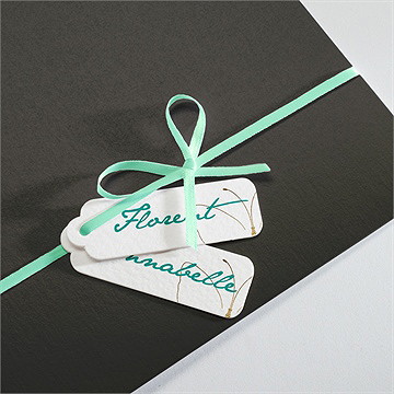 Faire-part mariage papillon photo original - Détail de la pochette