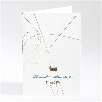 Menu mariage papillon photo original