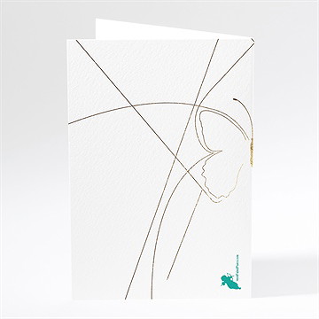 Menu mariage papillon photo original - Dos du menu