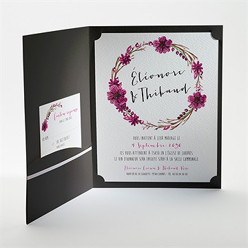 Faire-part mariage annonce chic et tendance - Intérieur de la pochette