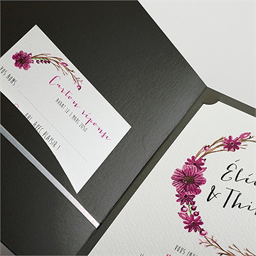 Faire-part mariage annonce chic et tendance - Détail du faire-part