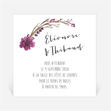 Carton d'invitation mariage annonce chic et tendance