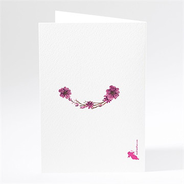 Menu mariage annonce chic et tendance - Dos du menu