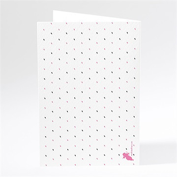 Menu mariage champêtre rose original - Dos du menu