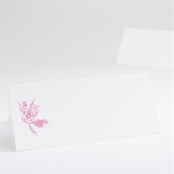 Marque-place mariage champêtre rose original